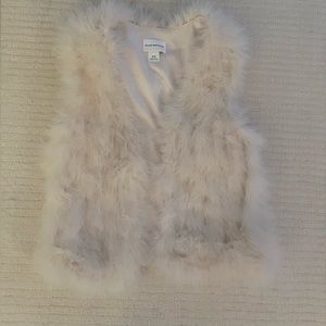 Club Monaco Ivory Feather vest